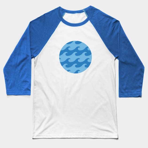 Waves Baseball T-Shirt by Eduardo Tejedor